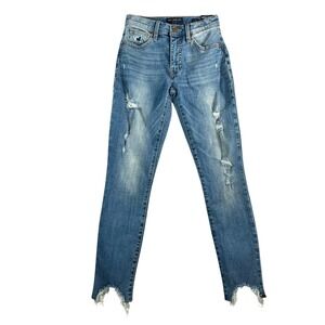 Lucky Brand‎ NWT Women's High Rise Skinny Bridgette Distressed 0/25 Ankle